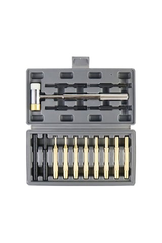 Yifomall 15 Parça Çelik Ve Pirinç Zımba Seti - Saat & Takı Tamiri İçin Çift Taraflı Çekiçli Profesyonel Takım