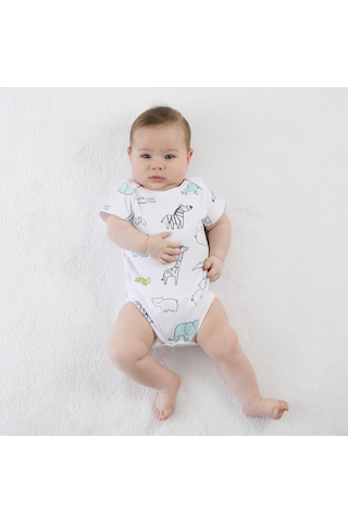 Owlishop Owli Bebek Body Kısa Kol Zoo Zoo Mint Yeşili