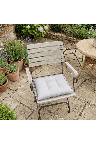 40x40 Gri Sandalye Minderi Yumuşak Kadife Dokulu, Kaymaz Bağcıklı