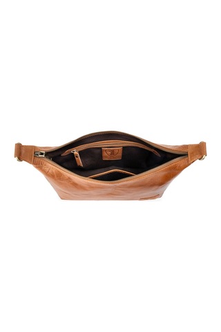 Berliner Bags Vintage Omuz Çantası Bella, Deriden Hobo El Çantası, Kadınlar Için Şık Kova Çanta Kahverengi