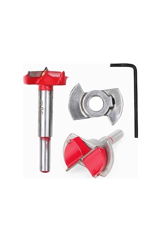 Ahşap Freze Panç Bıçak Takımı Atarlanabilir Derinlik Tas Menteşe