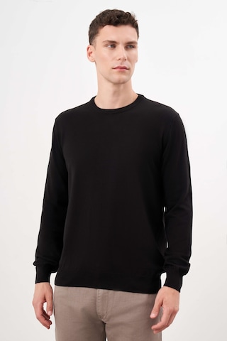 Morven Erkek Siyah Basic Bisiklet Yaka Dynamic Fit Rahat Kesim Triko 26kc017006001 Siyah Siyah