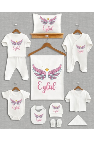 Bebeqon Bbqn1131 İsme Özel 11'li Organik Hastane Çıkışı Çok Renkli