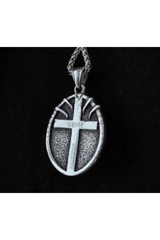 Paslanmaz Çelik Çift Taraflı Kullanım Kurukafa Kolye Gümüş