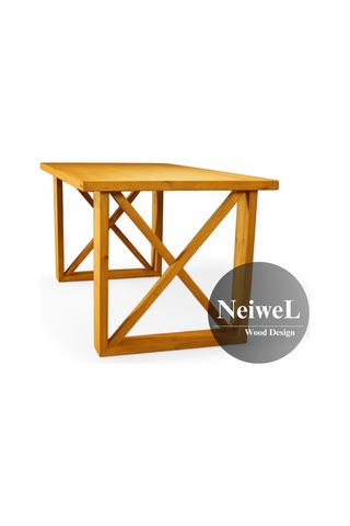 Neiwel Vean Doğal Ahşap Toplantı Masası x 80 x 140 Açık Ceviz