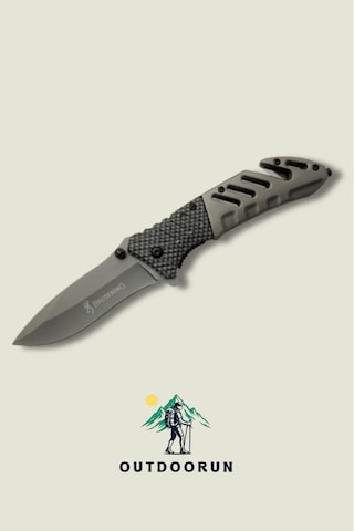 Browning Titanyum Kurtarma Kamp Çakısı 21 Cm siyah