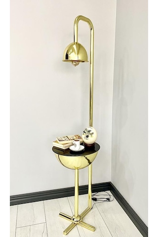 Karanfil Gold Tek Sehpalı Lambader