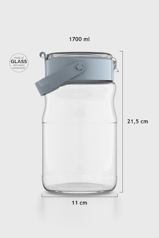 Renga Mono 1700 Ml Turkuaz Kapaklı Cam Kavanoz 131072 Turkuaz