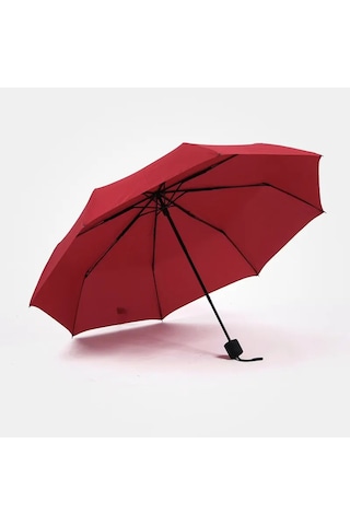 Eleven Markets Mini Çanta Boy Bayan Şemsiyesi Bordo Manuel Şemsiye Bordo