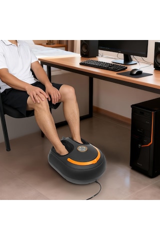 Isıtmalı Elektrikli Ayak Masajı, Shiatsu Yoğurma Masajı, Uzaktan Kumandalı Ayak Masajı Ve Plantar Fasiit İçin Lcd Ekran, Rahatlama Ve Rahatlama, 46 Ayakkabı Numarasına Kadar