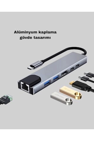 Northcity Alüminyum Kasalı Apple Uyumlu MacBook Usb-c Hub: 4k Hdmı, Pd Şarj Ve Sd/tf Kart Okuyucu İle Verimliliği Artırın