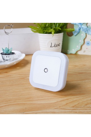 Vkemall Otomatik Işık Kontrollü Led Gece Lambası - Akıllı Ev İçin Odalar, Koridorlar İçin Beyaz Avrupa Tipi Fityan Beyaz