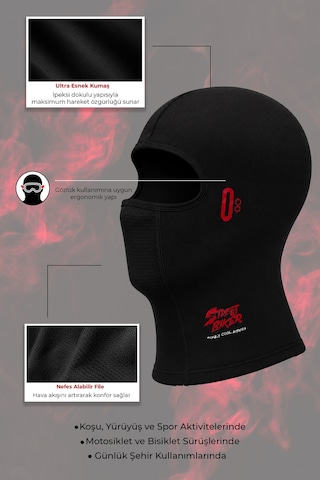 Street Biker Cool Touch Balaklava Siyah