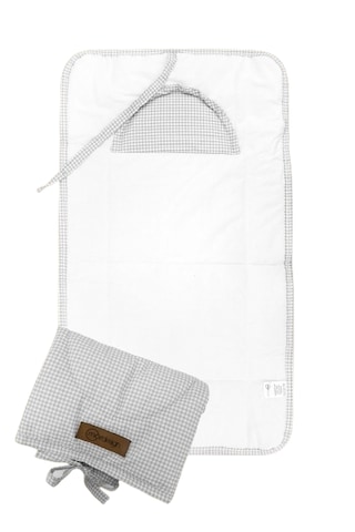 Mordesign Bebek Çanta Alt Açma Minderi Alt Değiştirme Pedi Taşınabilir Bakım Örtüsü Care Seri Gri