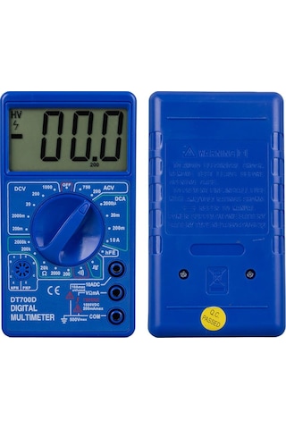 Ayt Powermaster Dt700d Jumbo Display Dijital Multimetre Ölçü Aleti Dc Ac Diyot Transistör Ölçebilir