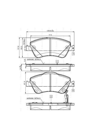 Toyota Corolla Ön Fren Balatası 1.4 Dizel D4D 2007-2012 Bosch