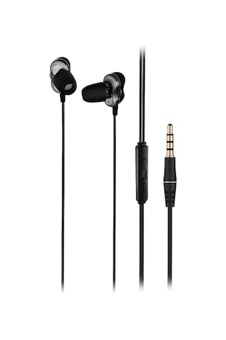 Lecoo EH102 Kablolu 3.5mm Jacklı Kulak İçi Mikrofonlu Dual Driver Kulaklık