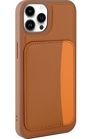Apple Uyumlu iPhone 15 Pro Max Kılıf Kartlıklı Zore X-kart Silikon Kapak - Koyu Gri Koyu Gri