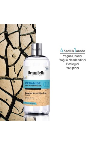 Dermo Bella Ceramide Kuru Ciltler İçin Nemlendirici ve Besleyici Duş Jeli 500 ML