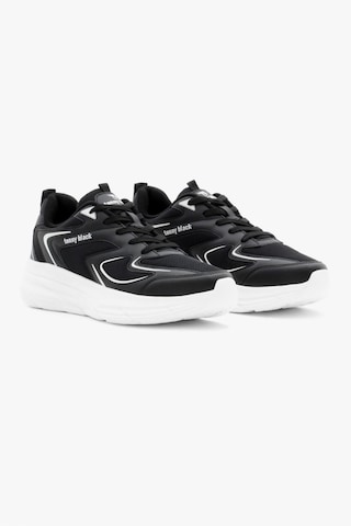 Tonny Black Nefes Alabilen Kumaş Faylon Taban Bağcıklı Unisex Siyah Beyaz Spor Ayakkabı Tbals015 Siyah Beyaz