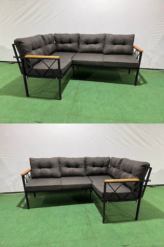 2+2 Köşe Balkon-bahçe-kafe,çay Seti,koltuk Takımı,oturma Grubu,ofis Koltuğu Antrasit