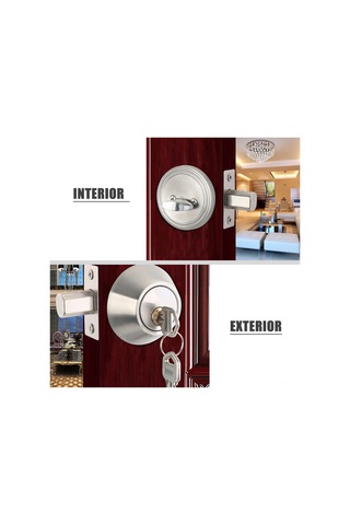 Vkemall Stainless Steel Kilitli Kapı Kolu - Bakır Kilitleyici, 3 Anahtar, 60mm Kenar Mesafesi, Özel Kullanım Odaları İçin Kolay Kurulum