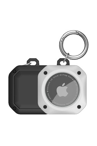 Buff Tagsafe Proshield Taşınabilir Anahtarlık Apple Uyumlu AirTag Kılıf White
