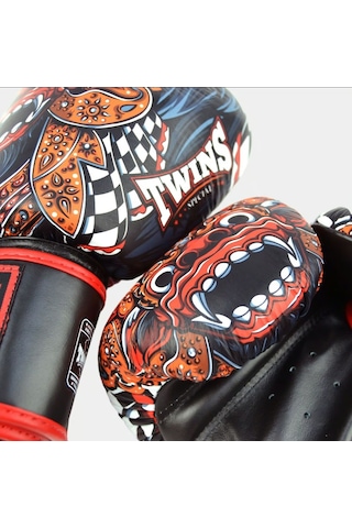 Twins Fbgvl3-59 Barong Boks Eldiveni Deri Muay Thai Eldiveni Siyah