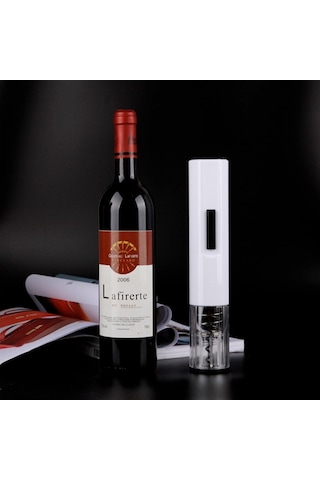 Soulader Elektrikli Otomatik Şarap Açacağı Kırmızı Şarap Tirbuşon Seti Ev Ofis Kullanımı Beyaz