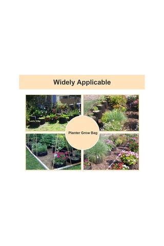 Novahub Yuvarlak Bahçe Saksısı 100 Galonluk Kalınlaştırılmış Çanta Kap Dokumsuz Kumaş