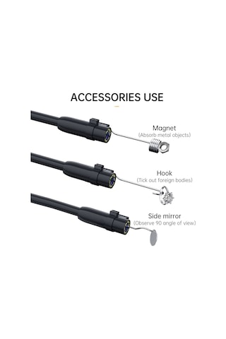 Işıklı Endoskop Kamerası, 4,3 İnç Ekranlı Hd 1080p Borescope 8 Ayarlanabilir Led Işık, 16,4 Ft Sert Kablolu Muayene Kamerası