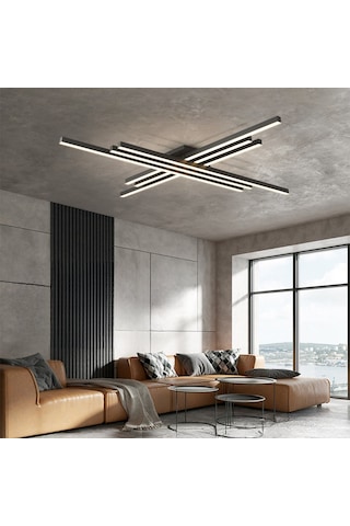 Siyah3 Işık Rengi 3 Led Tavan Lambası,avize,modern Aydınlatma,dekoratif Işık Siyah