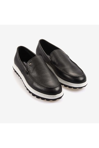 Mocassini Hakiki Deri Erkek Spor & Sneaker Ayakkabı A6303 Siyah