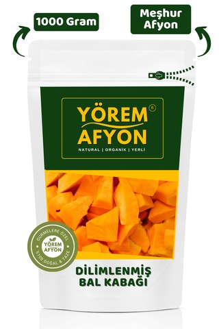 Yörem Afyon Meşhur Afyonkarahisar Tüketime Hazır Soyulmuş Dilimlenmiş Vakumlu Balkabağı Cucurbita 1000gr.