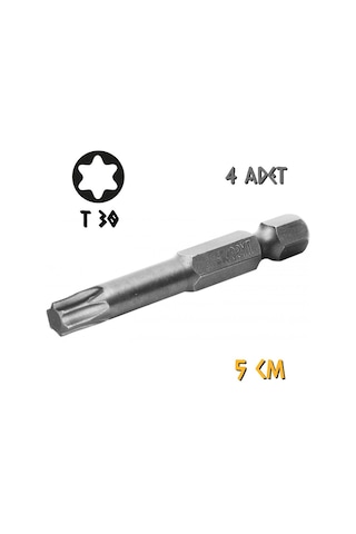 Kupa Tyson Vidalama Ucu Bits Uç - T30 Tork - 5 Cm. - 4 Adet