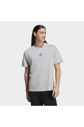 Adidas A Szn Erkek Gri Yuvarlak Yaka Tişört Gri