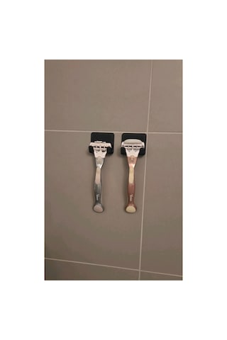 Tıraş Bıçağı Düzenleyici Yapışkanlı Banyo Jilet Organizeri 2 Adet Pembe