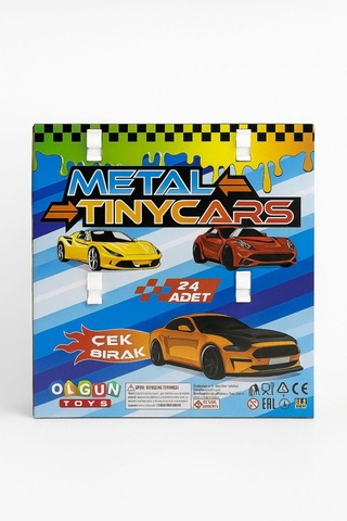 Metal Tınycars Çek Bırak Metal Oyuncak Arabalar 24 Lü Set