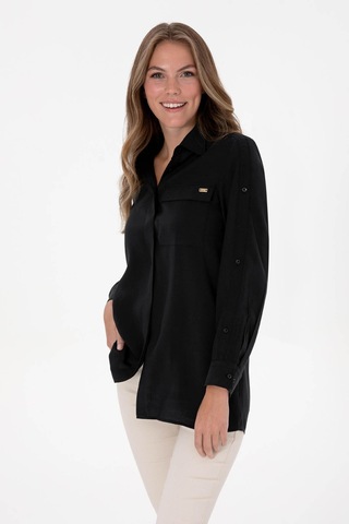 U.s. Polo Assn. Getre-tnk Siyah Kadın Gömlek 2240010 Siyah