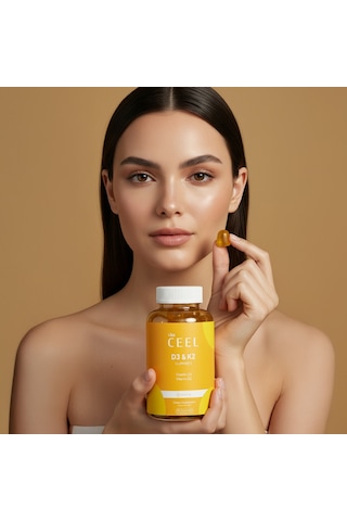 2 Li D3 K2 Vitamin Gummy, Portakal Aromalı, 60 Çiğnenebilir Form