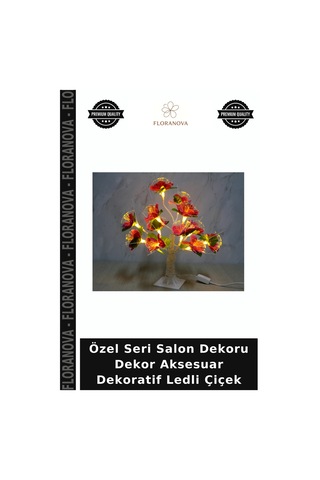 Özel Seri Salon Dekoru Dekor Aksesuar Dekoratif Ledli Çiçek Çok Renkli