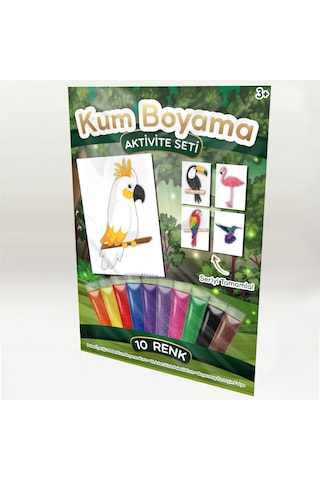 Kakadu Papağan Kum Boyama Aktivite Seti