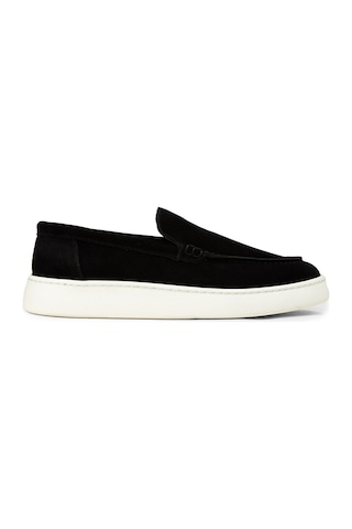 Deery Erkek Hakiki Süet Siyah Loafer Ayakkabı - 04405msyhe01