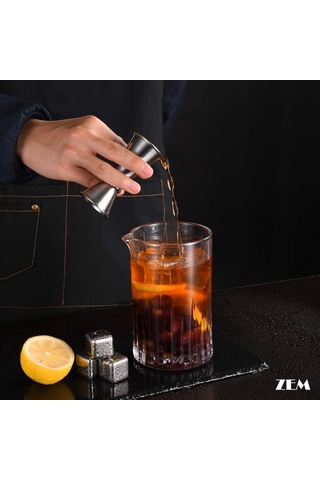 Dişli Mojito Tokmağı Jigger Ve Kokteyl Karıştırma Kaşığı Çatallı