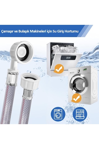 Çamaşır Makinesi Su Giriş Hortumu, Samsung Lg İle Uyumlu