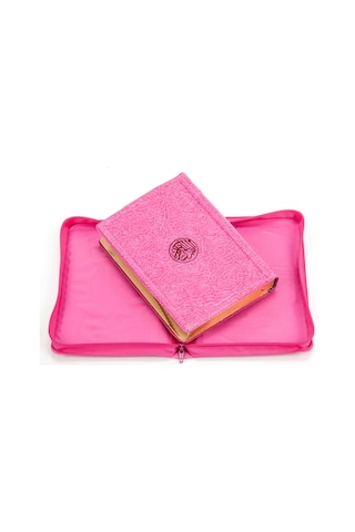 Benim Kuranım - Sade Arapça - Çanta Boy - Pembe - Kılıflı - Mühür