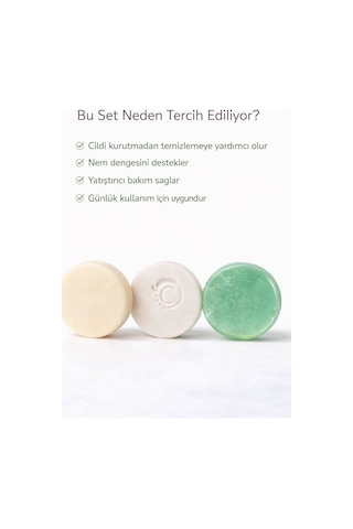 Kuru Ve Hassas Ciltler İçin Besleyici 3 Lü Doğal Sabun Bakım Seti Keçi Sütü