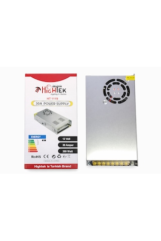 12v 30a Metal Kasa Güç Kaynağı Ip20 360w Trafo Adaptör Led - Kamera