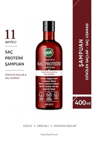 11 Aktifli Saç Proteini Şampuan Dökülen Saçlar Ve Saç Uzaması 400 Ml Tüm Saç Tipleri