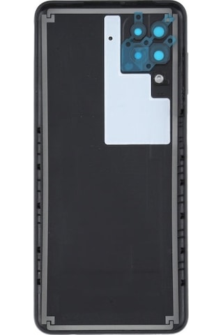 Samsung Uyumlu Galaxy A12 Arka Pil Batarya Kapağı Sm-a125f - Siyah